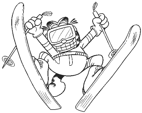 Garfield-fait-du-saut-a-ski.gif